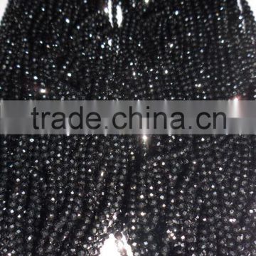 Black Spinel faceted laser Cut 2mm exquisite Semi Precious Gemstone Beads
