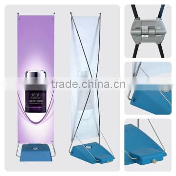 2013 hot sale & high quality indoor & outdoor X banner stand displays, outdoor water tank x banner display for advertising