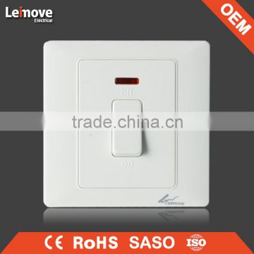 E08 Economic 20A water heater wall switch with neon