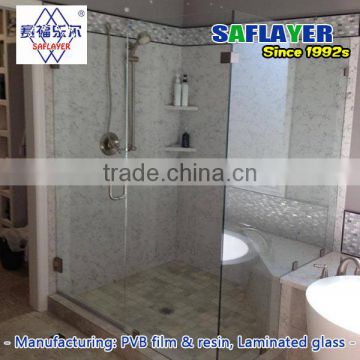 China float glass making clear laminated glass with 0.76mm PVB film for home depot tub frameless shower doors