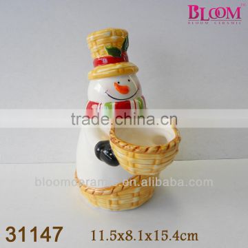 2014 Bloom ceramic christmas candle holders