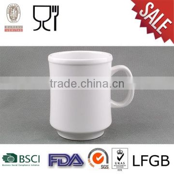 white melamine handle cup