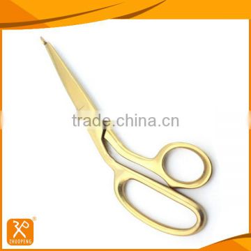 9" LFGB best stainless steel gold coated tailoring scissors