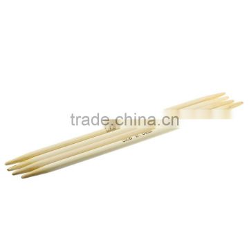 Bamboo Knitting Needles Natural Double Pointed UK6 5.0mm,15cm long,5PCs,8seasons