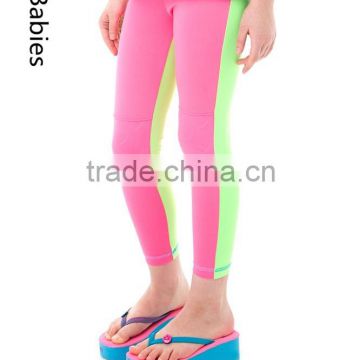 Childrens boutique leggings clothing baby green & pink skinny pants