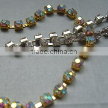 0127L China factory rhinestone cup chain, cup chain rhinestone;High Quality accessories dresses rhinestone cup chain