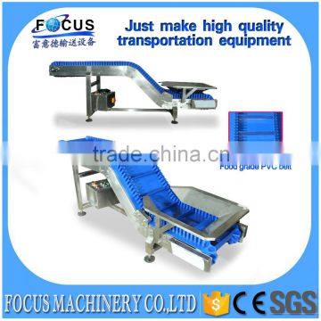 Large capacity low price blue PVC belt inclining conveyor with CE ISO Certificate