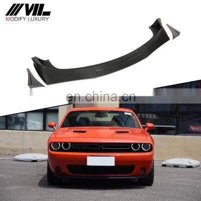 Carbon fiber front bumper lip for Dodge Challenger 2015-2019