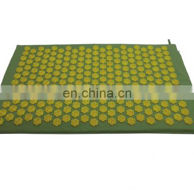 Flower shape spike without glue on Duck canvas acupressure foot mat
