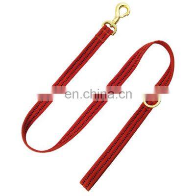 Wholesale new design dog walking leash with safe hook accept custom color cotton comfortable dog leash