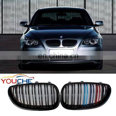 For 2004-2009 BMW 5 series  E60  E61 replacement 2-slat ABS gloss M color  front kidney grill