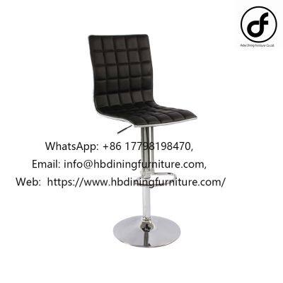 Leather plaid bar chair
