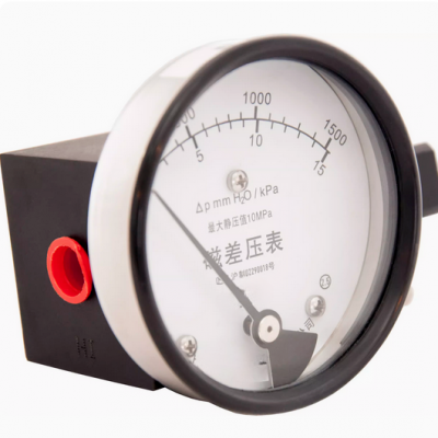 Diaphragm type 15Kpa differential magnetic differential pressure gauge