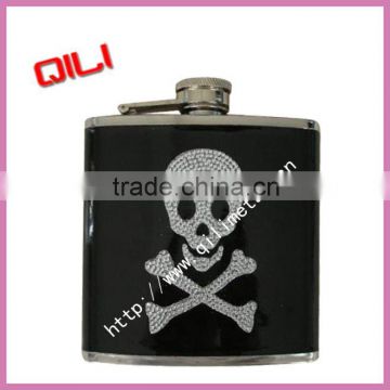 Stainless Steel Flagon with stick clear crystals