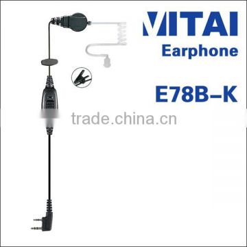 VITAI E78B-K Transparent Tube Type Walkie Talkie Earphone