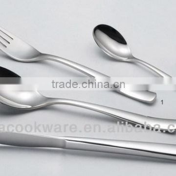 Modern stainless steel cutlery