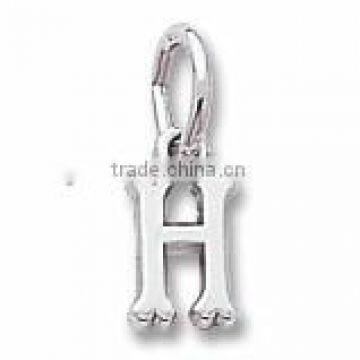 different style charms English letter H charms initial H charms and pendants