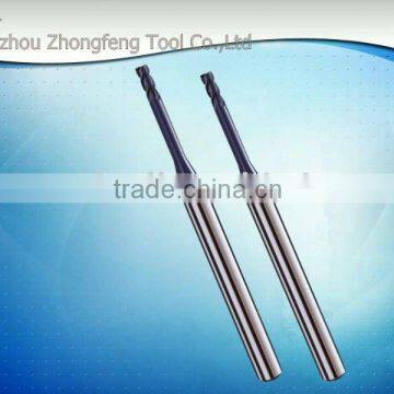 Tungsten carbide long neck square end mill
