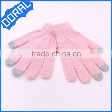 cheap 2014 fashionable knitting glove acrylic gloves for smartphone