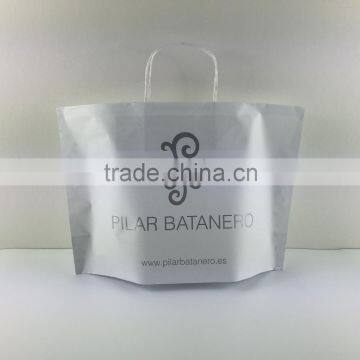 White kraft paper bag,easy bags with twisted handle, made in China