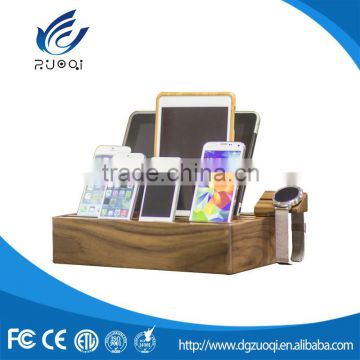 Newest design wooden display charger stand for iPhone , iPad