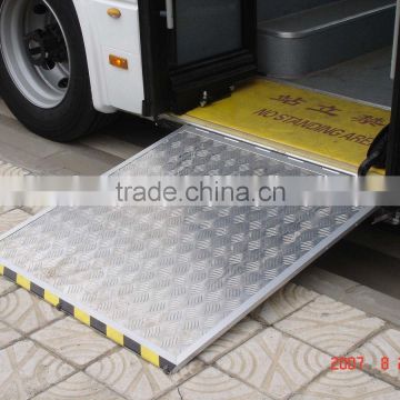EWR electric aluminum wheelchair ramp for low floor city BRT bus with 350kg loading