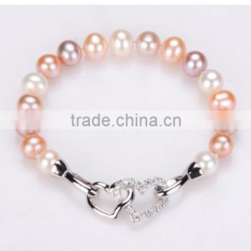 wholesale natural real freshwater pearl bracelet for women free sample