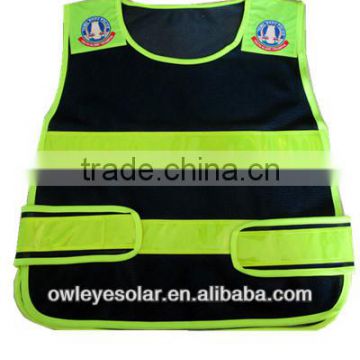 navy blue pvc reflective stripe safety vests factory for sale with logo printing