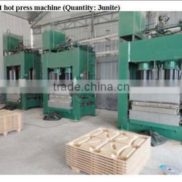 hot press hydraulic sawdust and shaving made wood pallet machine