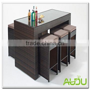 Audu SGS Pass Aluminium Brown Bar Dining Table