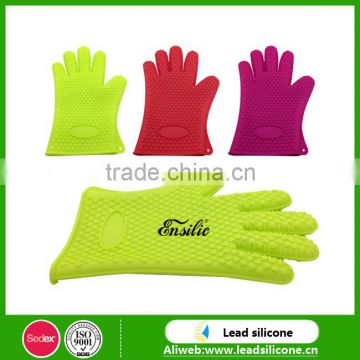 heat resistant silicone cooking baking gloves for oven mitt