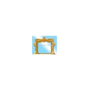 Yellow Marble Fireplace with Animal and Flower(L215*H150*W30cm)