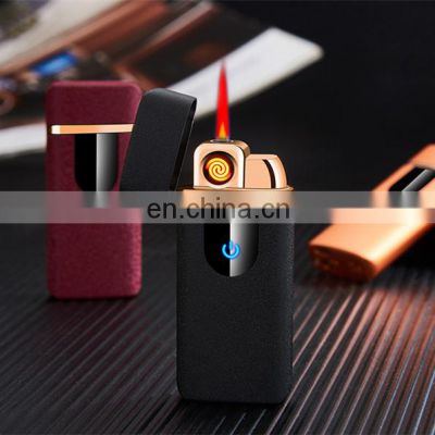 Electronic and Gas double use usb lighter rechargeable cigarette flameless lighter