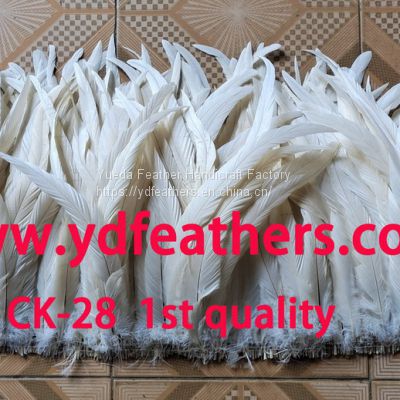 Bleached Black Rooster/Coque/Cock Tail Feather 14-16\