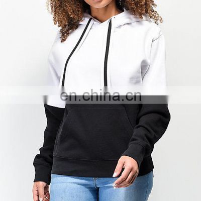 Fashion Clothing For Women Street Wear two tone multi colors pullover hoodies sweatshirts for women ladies jumper with hood