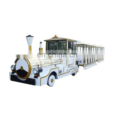 theme park sightseeing trackless train large battery tourist train for sale