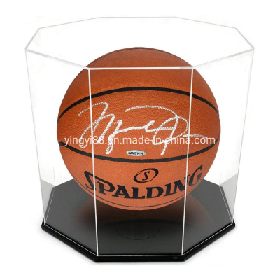 Custom Made Clear Acrylic Basketball Display Cases Square Type Transparent Football Storage Acrylic Box