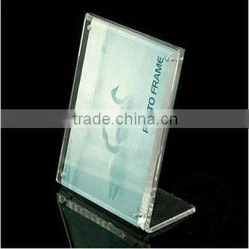 Clear acrylic magnetic rectangle shape table photo/picture frame