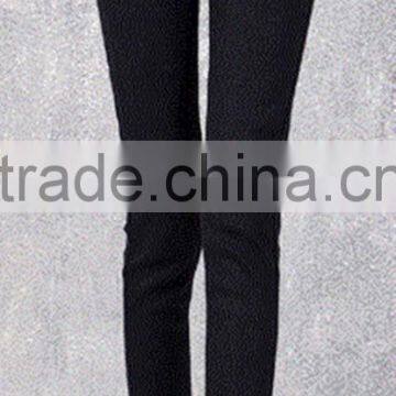 2016 latest design ladies tight bottom Winter jeans pant velvet inside