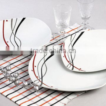 Fashion square dinner set/square porcelain and ceramic dinner set