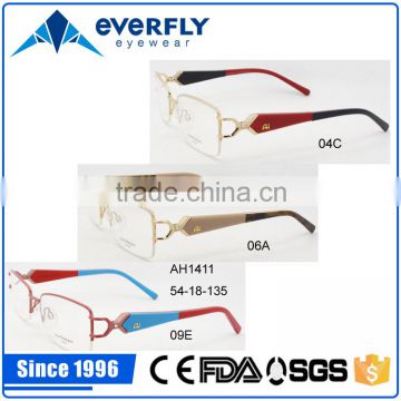 2015 Flexible square metal optical eyewear frames for adult