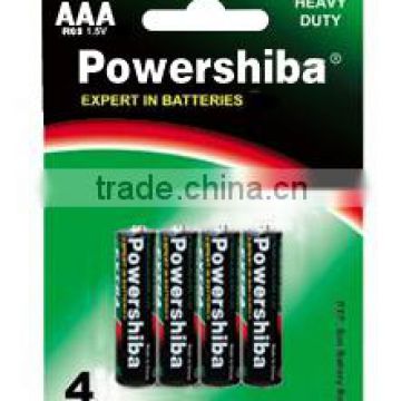 china lowest price AAA SIZE battery 4PCS/ Blister card dry battery
