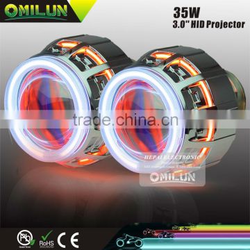 3.0 inches Double Angel Eye BI xenon HID projector lens in car light source
