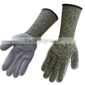 Leather palm cut resistance gloves