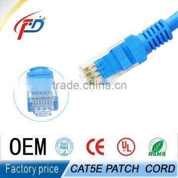 RJ45 male to male patch cord stranded cable 4 pair cat6 jumper cable