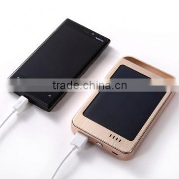 extenal universal 6000mah solar battery charger power bank for mobile phone laptop