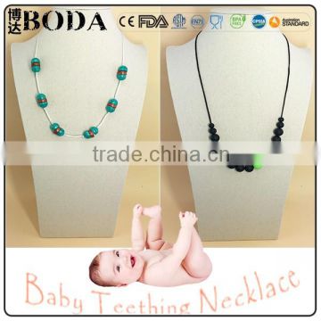 bead jewelry necklace teething silicone necklace