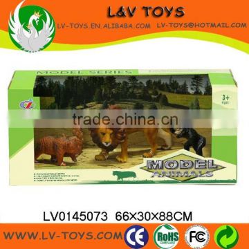 Simulation pvc animal moulding jungle animal toy gorilla and lion 3 in 1