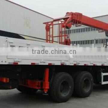 18ton hoisting crane with grab, Model No.:SQ18S5, hydraulic telescopic boom crane on truck or boat