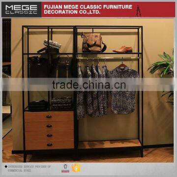 Heavy Duty Wood Clothes Store Display Shelf